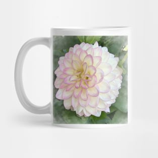 Dahlia Bloom Of Pink, Yellow And White Mug